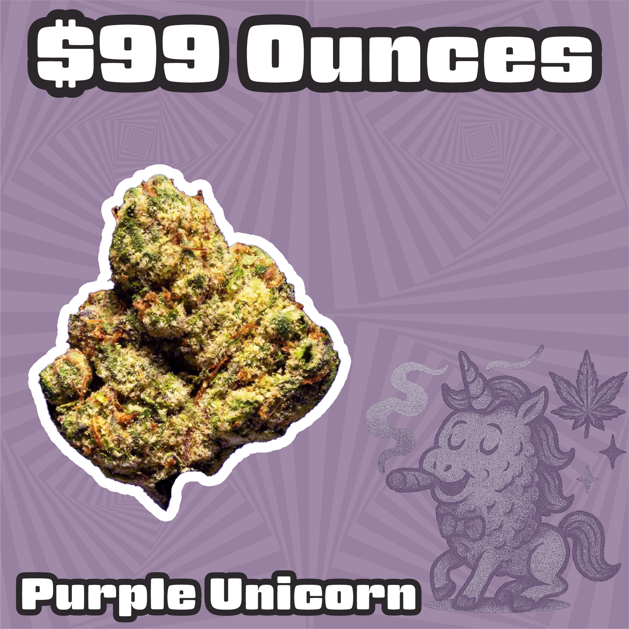 THC-A Flower  – Purple Unicorn – Hybrid