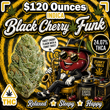 THC-A Flower  – Black Cherry Funk – Indica