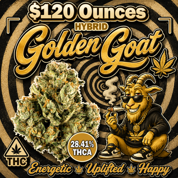 THC-A Flower  –  Golden Goat – Hybrid