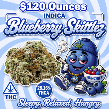 THC-A Flower  – Blueberry Skittlez – Indica