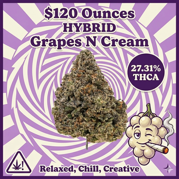THC-A Flower – Grapes N Cream – Hybrid
