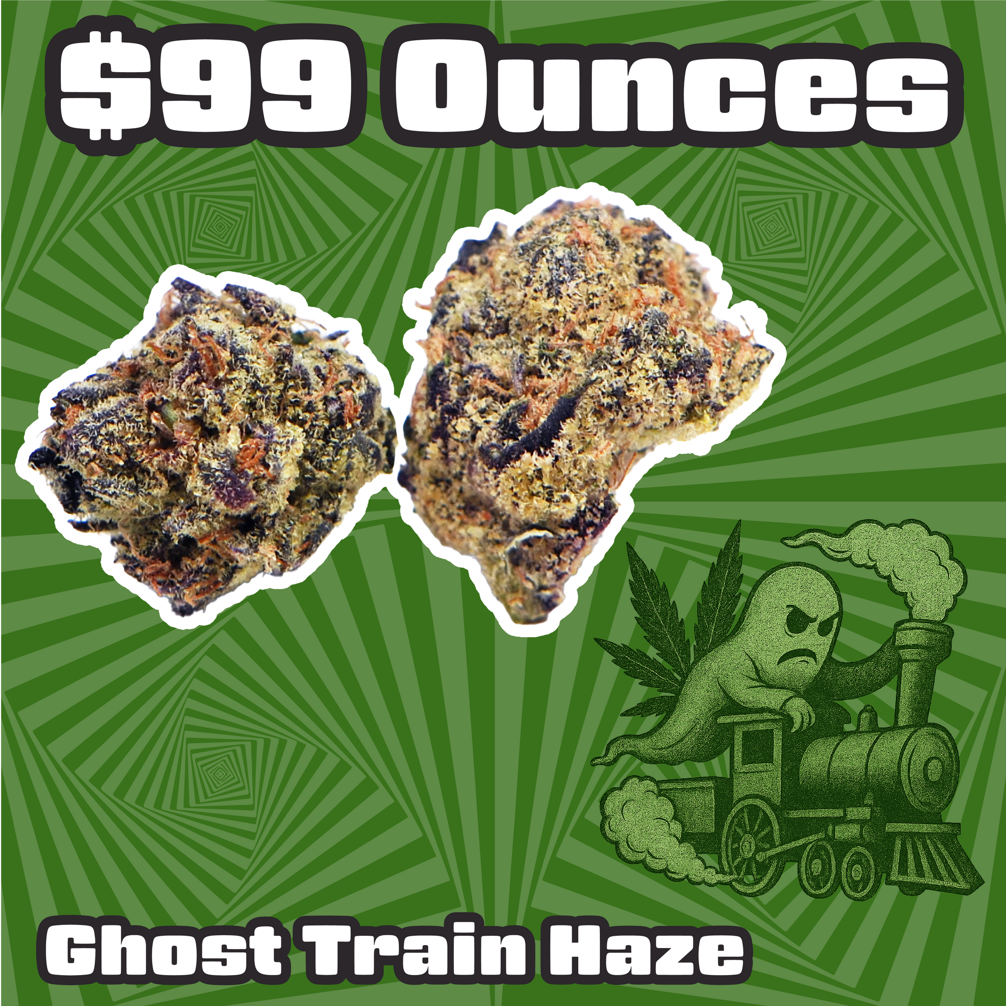 THC-A Flower  – Ghost Train Haze Ounces - Sativa