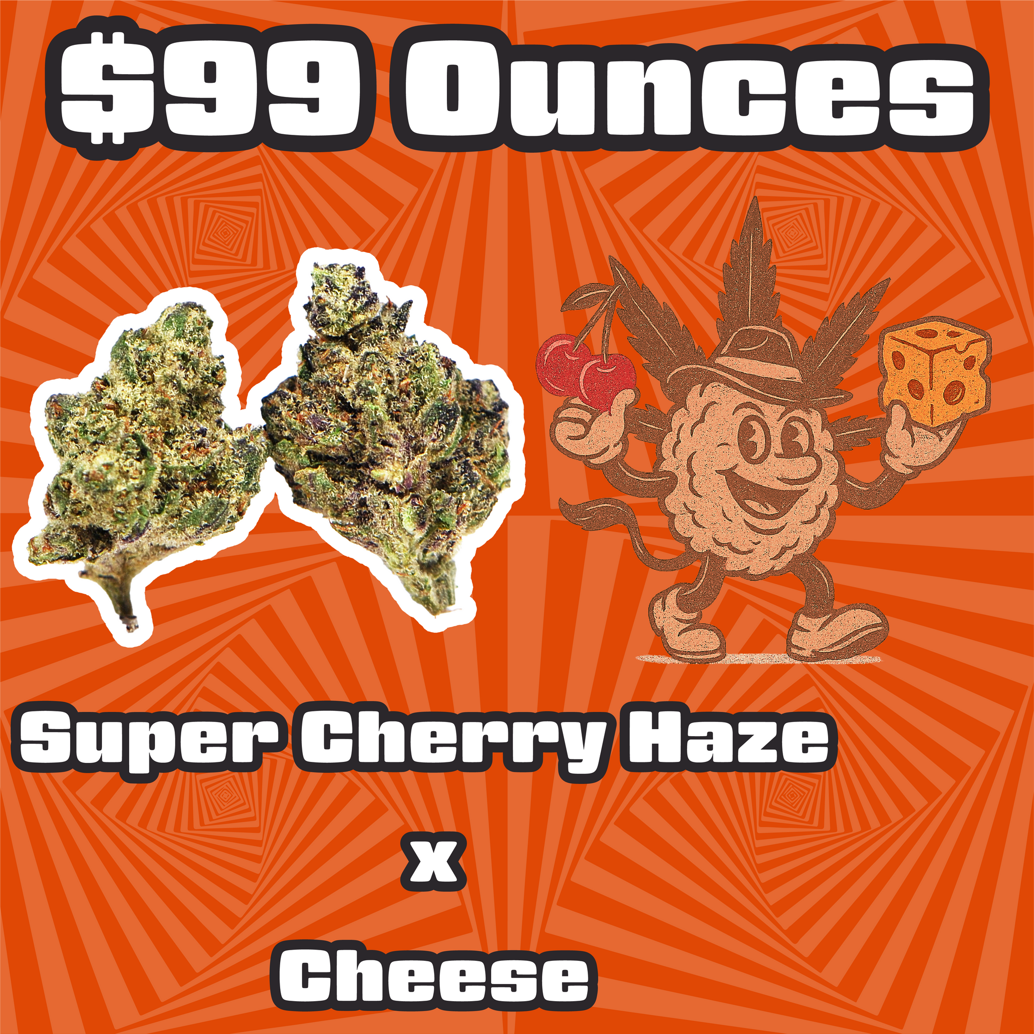 THC-A Flower  – Super Cherry Haze x Cheese - Indica