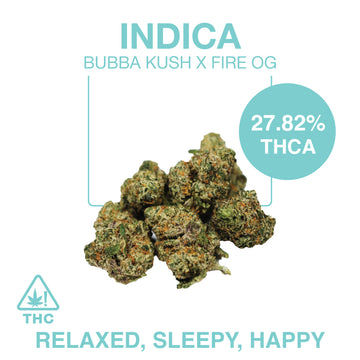 THC-A Flower – Bubba Kush X Fire OG – Indica