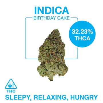 THC-A Flower – Exotic Indoor – Birthday Cake – Indica