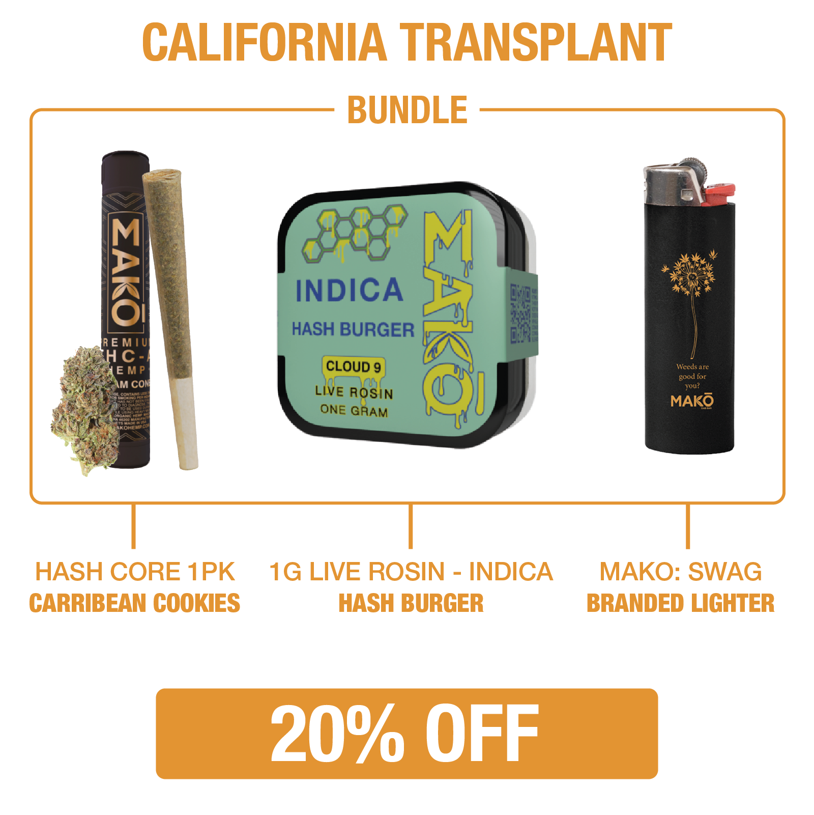 California Transplant - Pre-Roll and Live Rosin Bundle